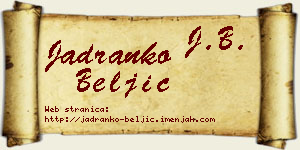 Jadranko Beljić vizit kartica